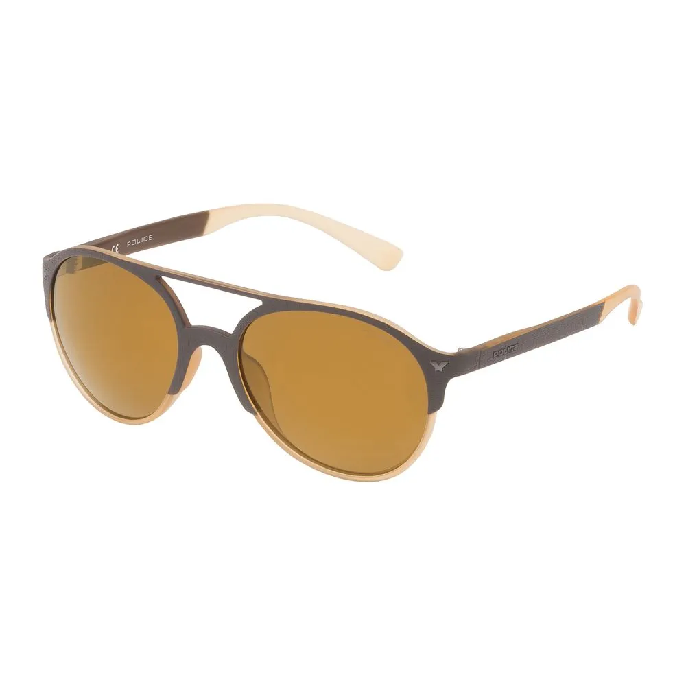 Police Unisex Brown Injected Sunglasses