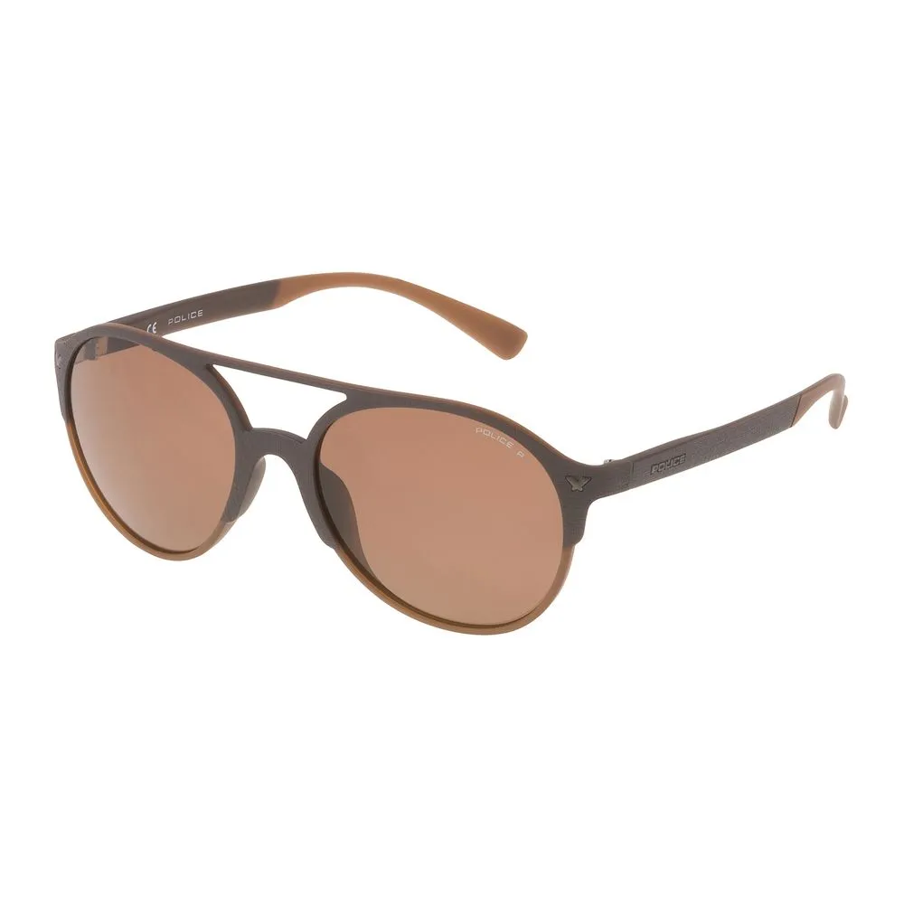 Police Unisex Brown Injected Sunglasses