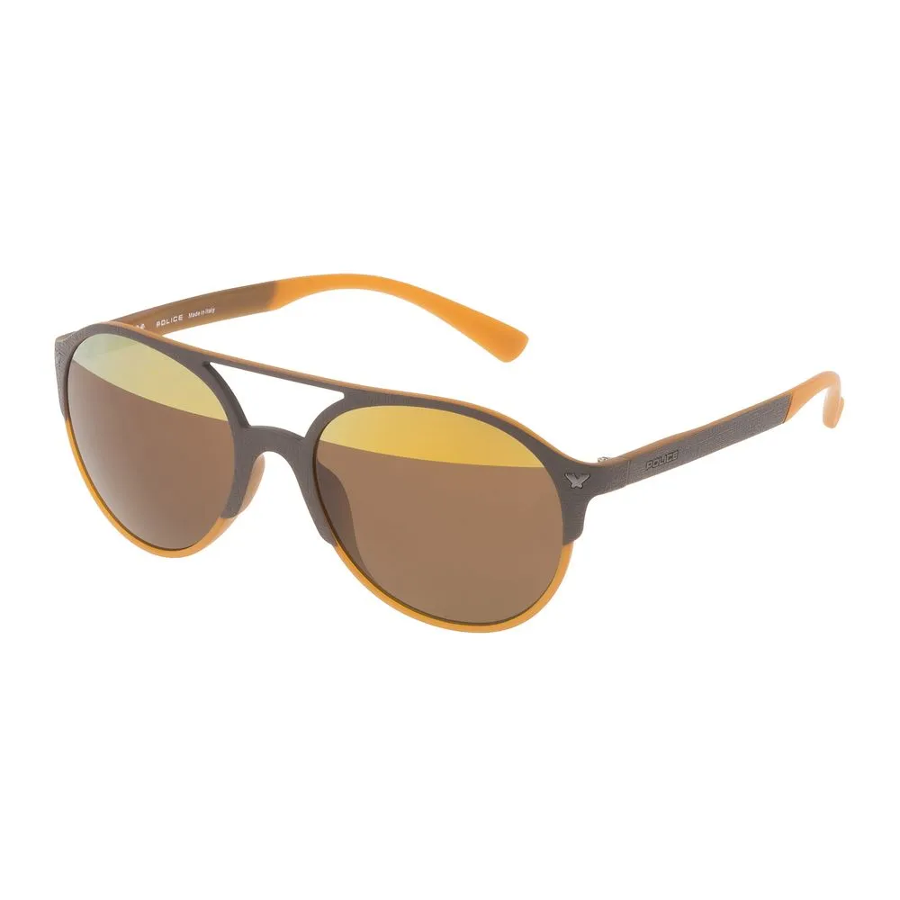 Police Unisex Brown Injected Sunglasses