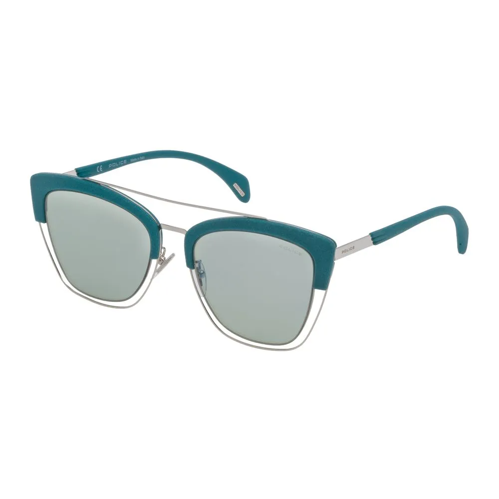 Police Women's Gray Metal Sunglasses