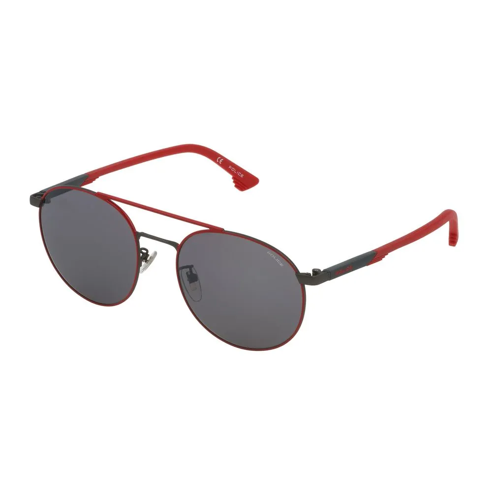 Police Men's Gray Metal Sunglasses
