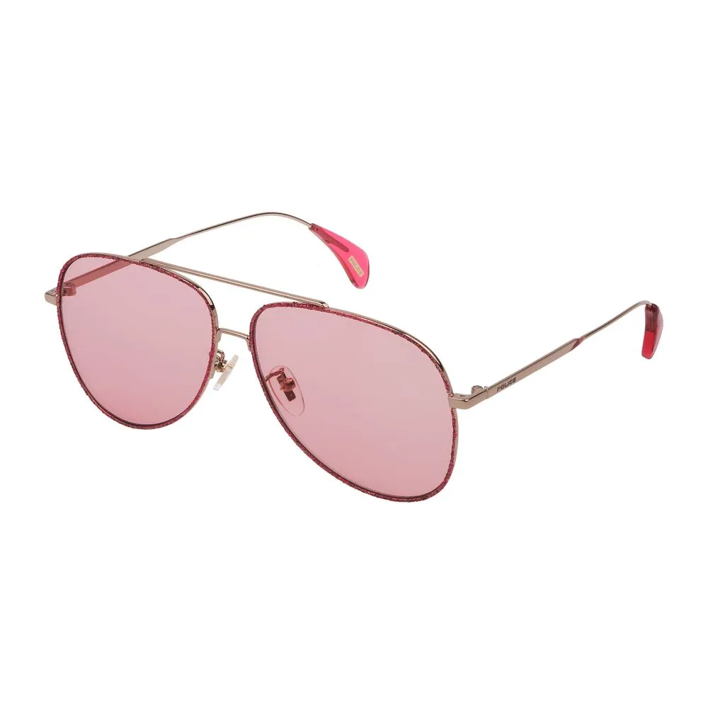 Police Women's Gray Metal Sunglasses