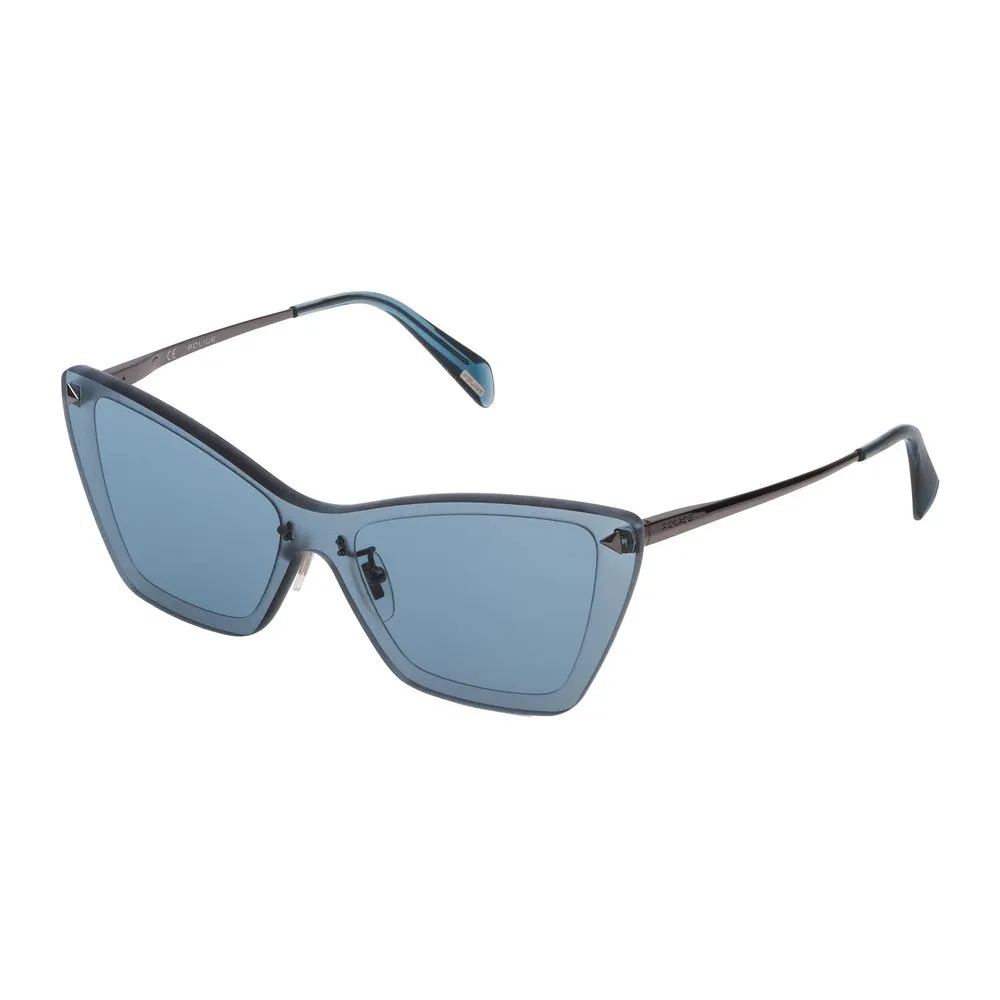 Police Women's Blue Metal Sunglasses