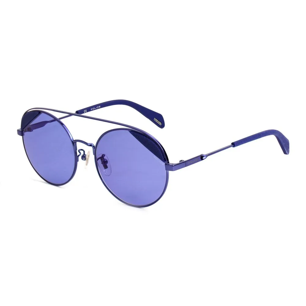 Police Women's Blue Metal Sunglasses