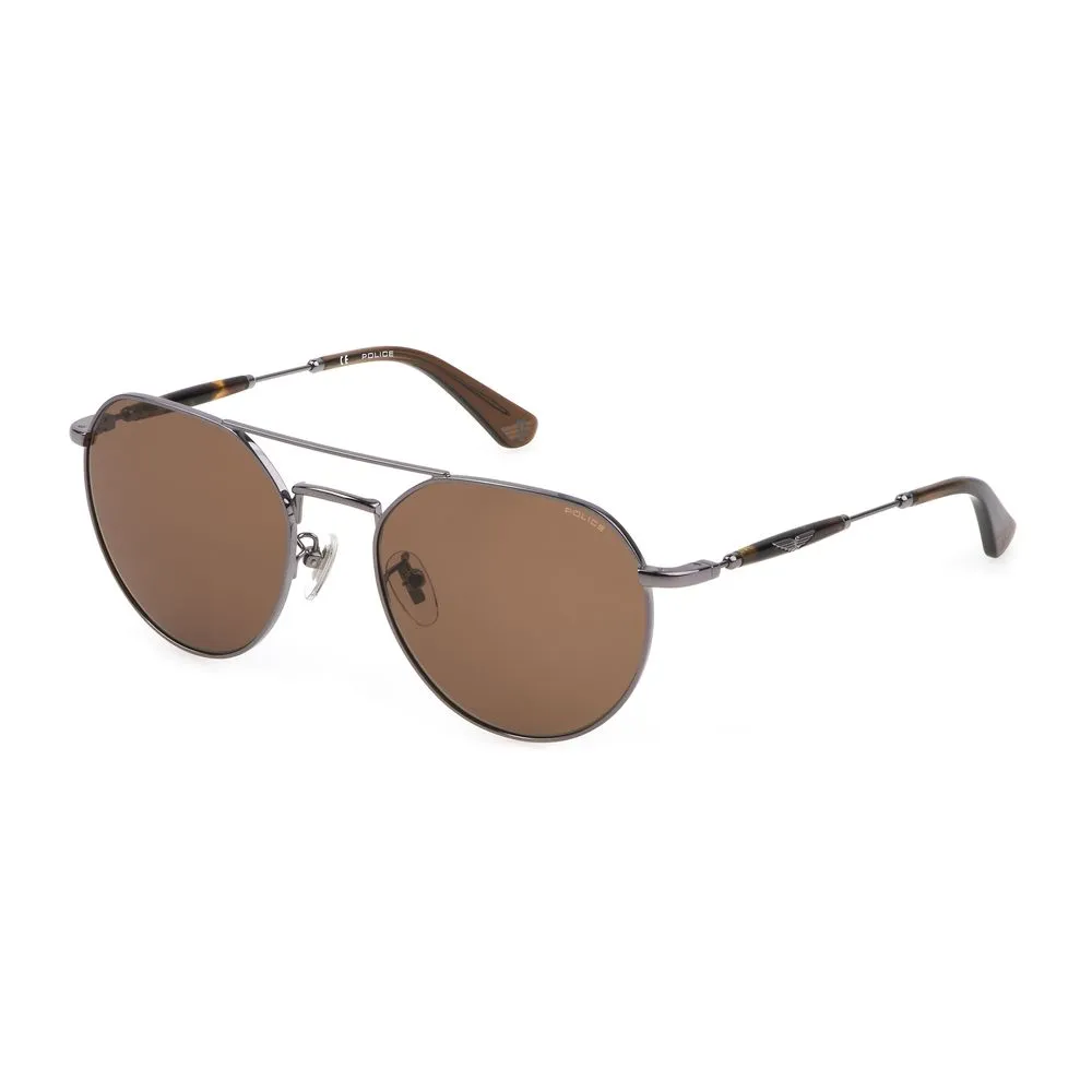 Police Unisex Gray Metal Sunglasses