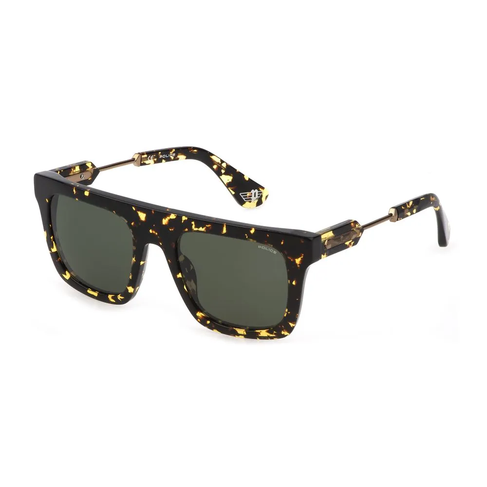 Police Men's Brown Plastic Sunglasses