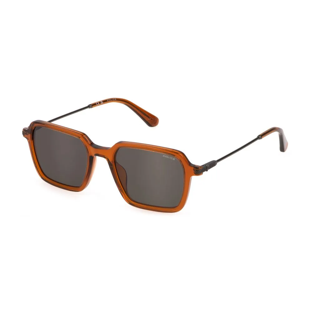 Police Men's Brown Plastic Sunglasses
