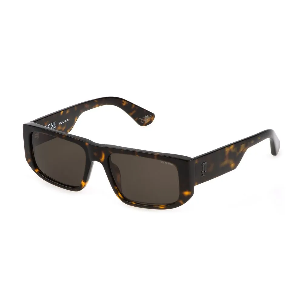 Police Men's Brown Plastic Sunglasses