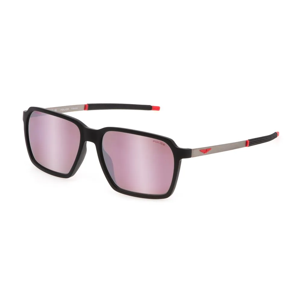 Police Men's Black Plastic Sunglasses