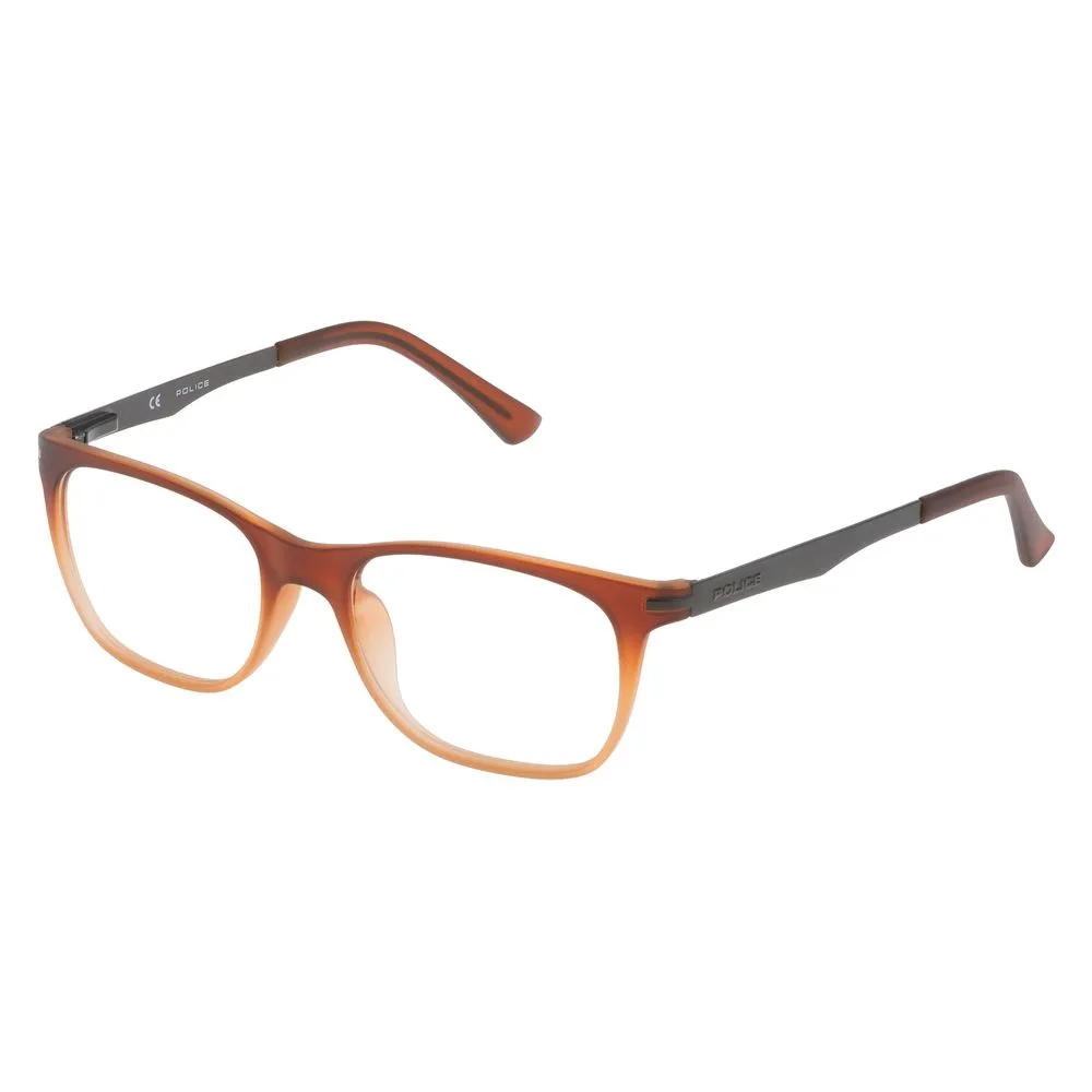 Police Men's Brown Plastic Frames