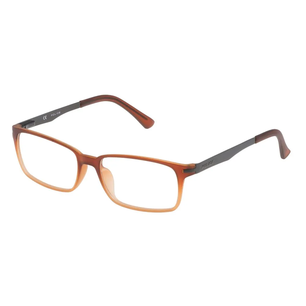 Police Men's Brown Plastic Frames