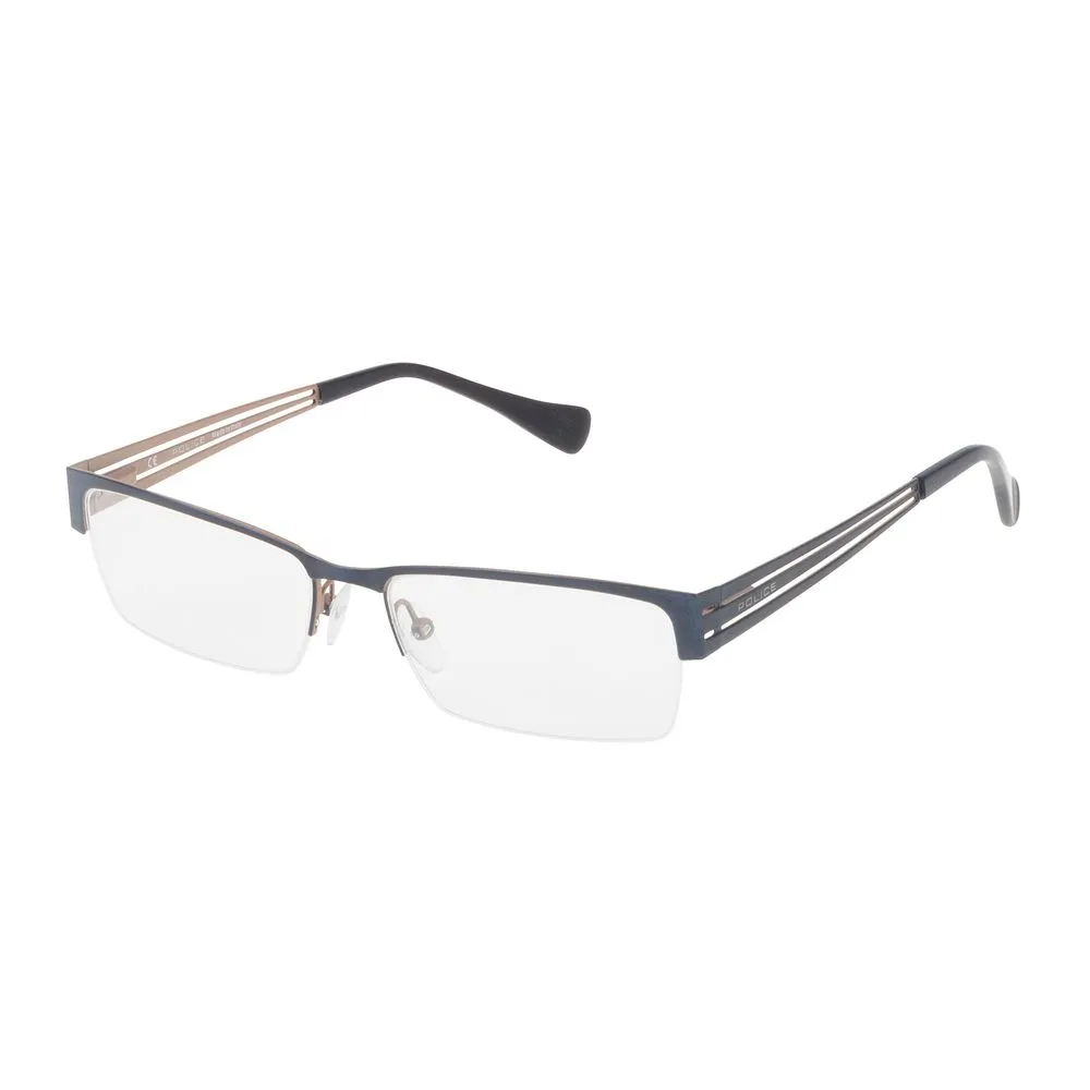 Police Men's Blue Metal Frames