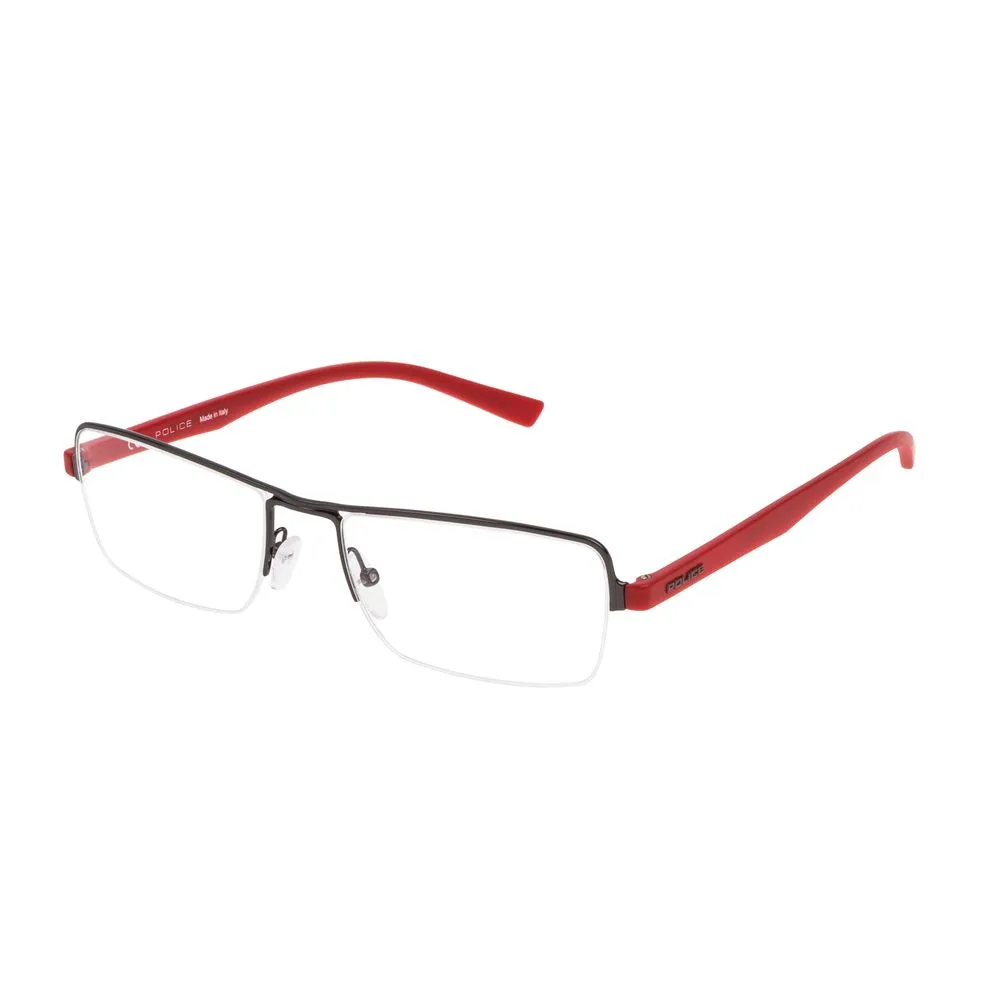 Police Men's Gray Metal Frames