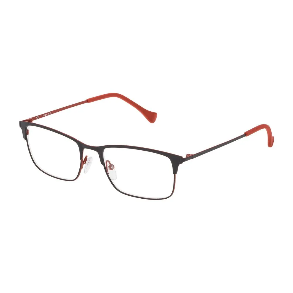 Police Men's Gray Metal Frames