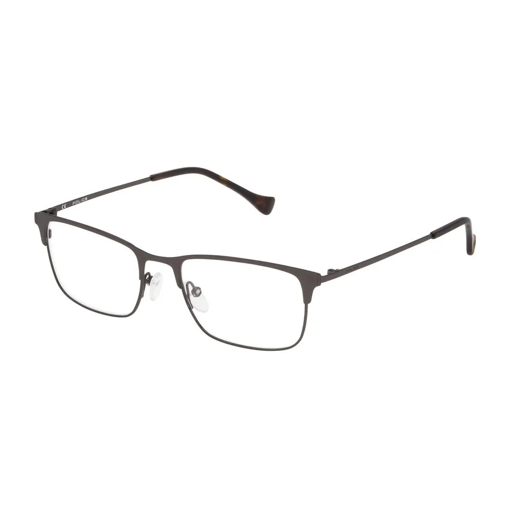 Police Men's Gray Metal Frames
