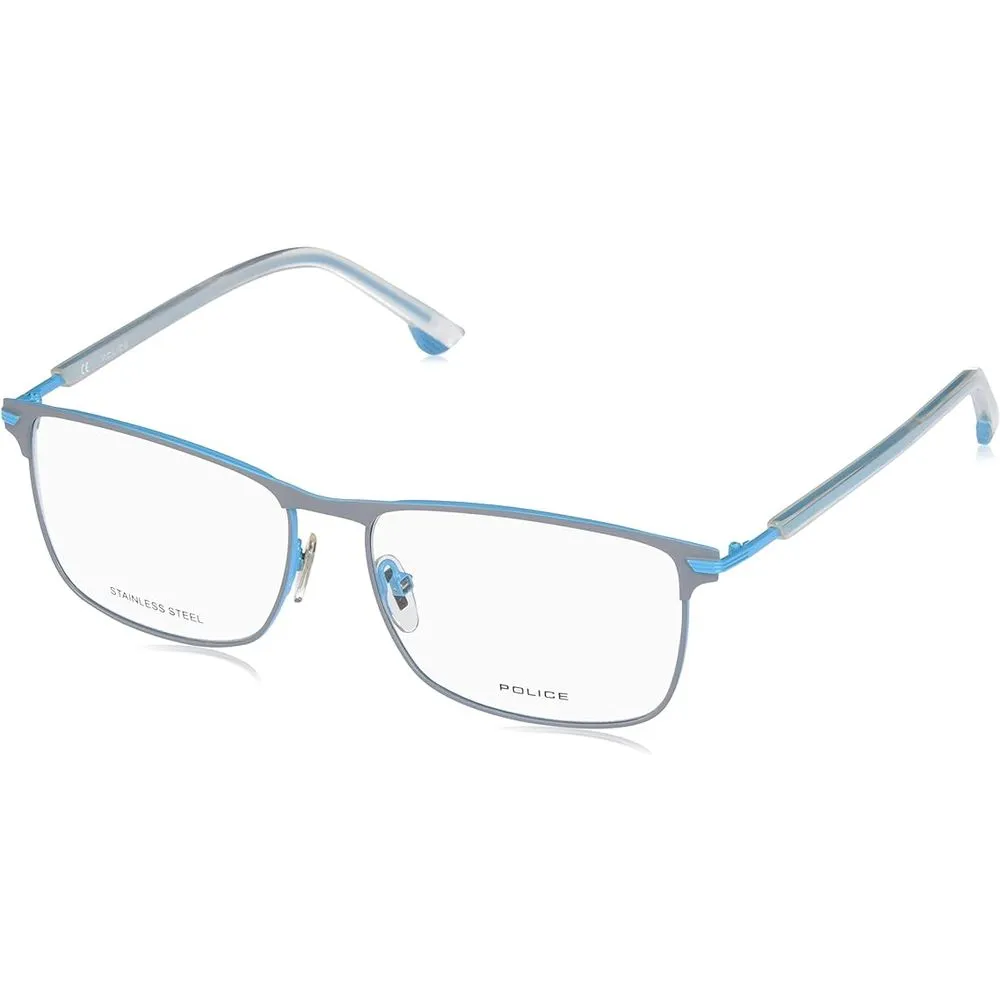 Police Men's Blue Metal Frames