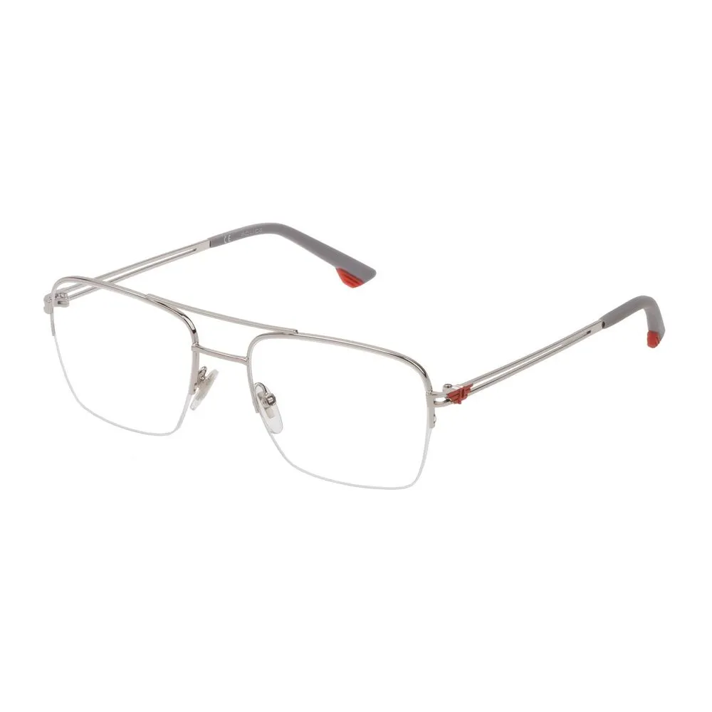 Police Men's Gray Metal Frames