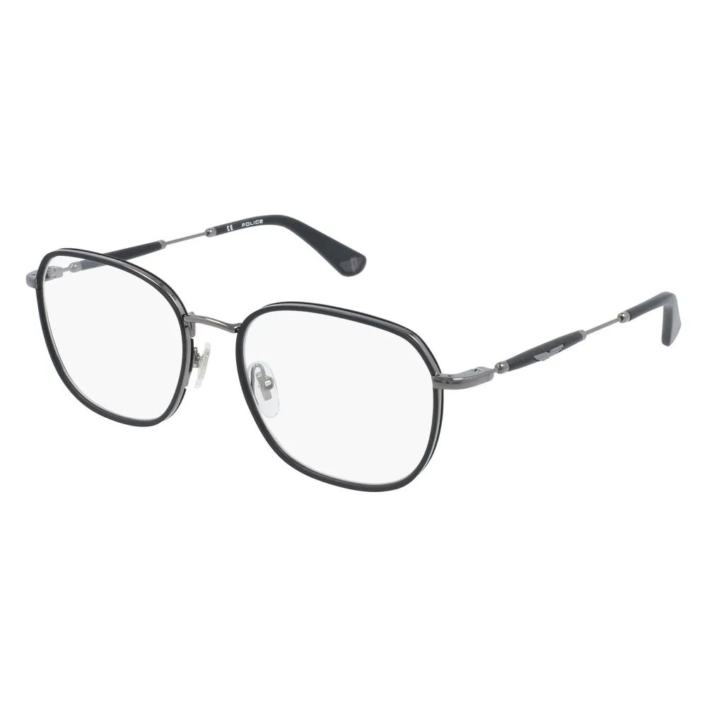 Police Men's Gray Metal Frames
