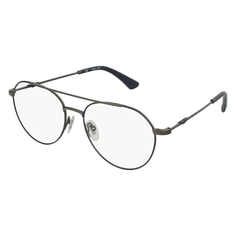 Police Men's Gray Metal Frames