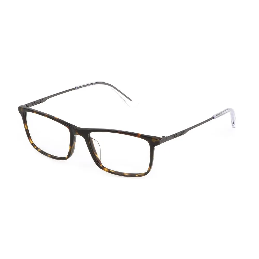 Police Men's Brown Plastic Frames