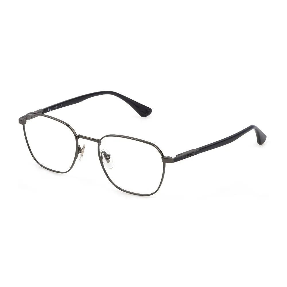 Police Men's Gray Metal Frames