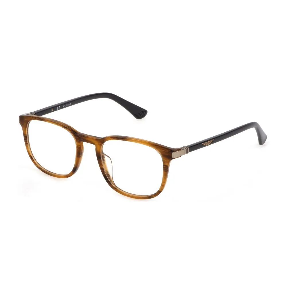 Police Men's Brown Plastic Frames