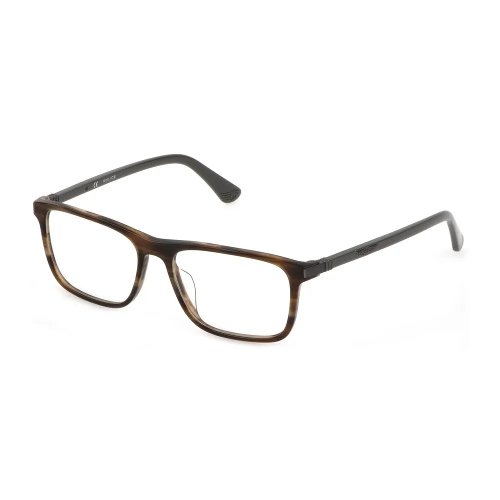 Police Men's Brown Plastic Frames