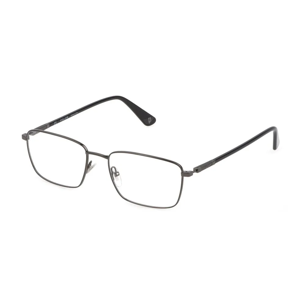 Police Men's Gray Metal Frames