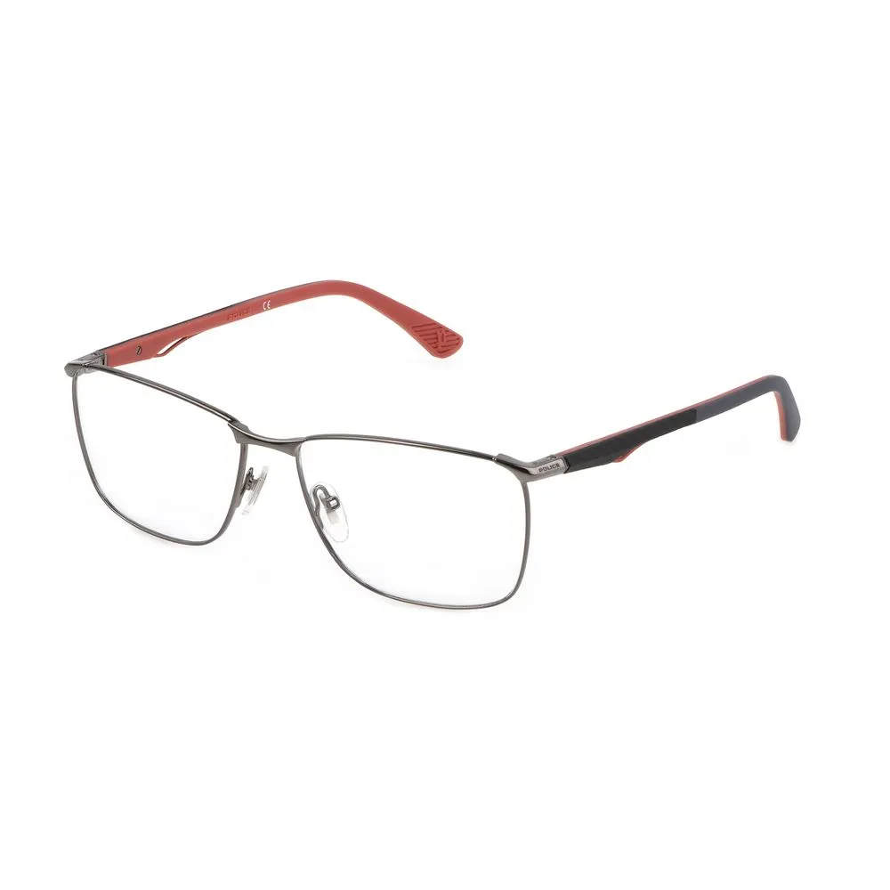 Police Men's Gray Metal Frames