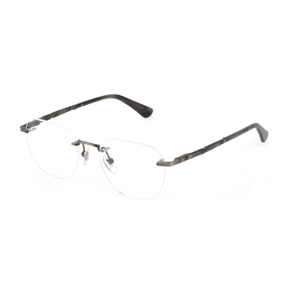 Police Men's Gray Metal Frames