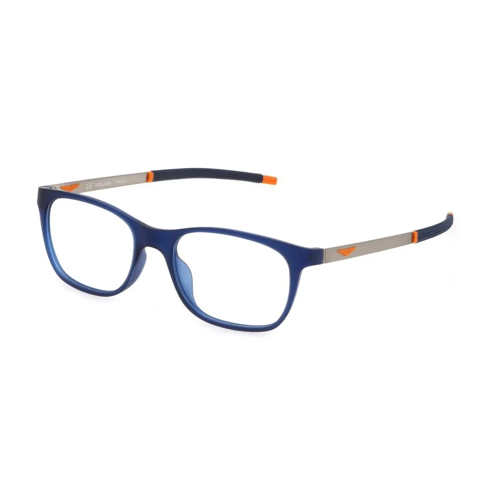 Police Men's Blue Metal Frames