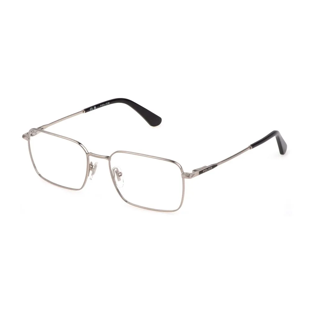 Police Men's Gray Metal Frames