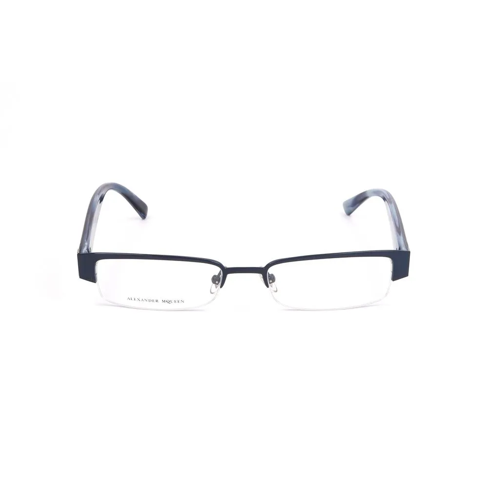 Alexander McQueen Unisex Blue Metal Frames