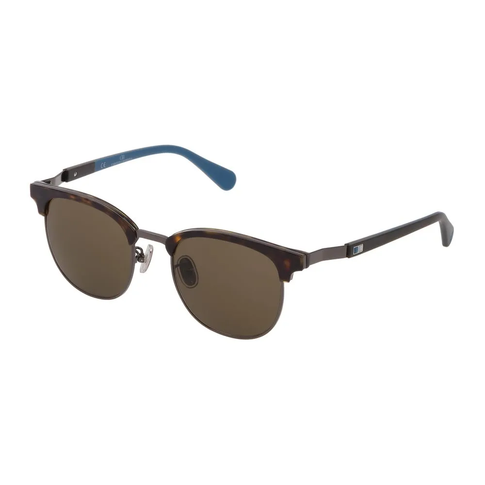 Carolina Herrera Men's Gray Acetate And Metal Sunglasses