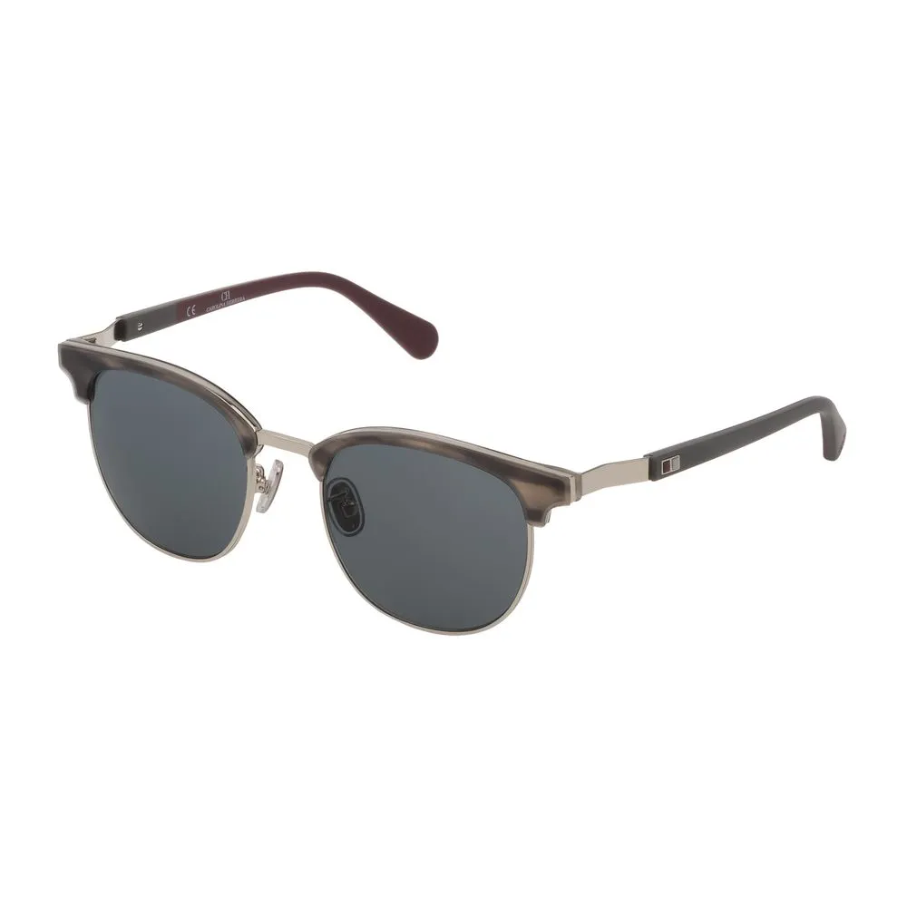 Carolina Herrera Men's Gray Acetate And Metal Sunglasses