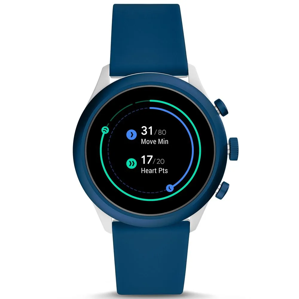 Fossil Men's Blue Silicone Watch