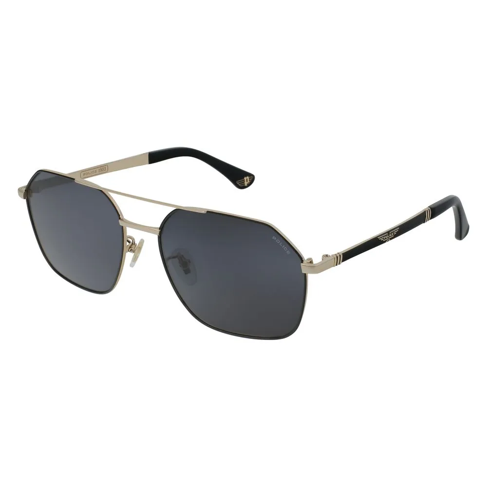 Police Men's Black Metal Sunglasses