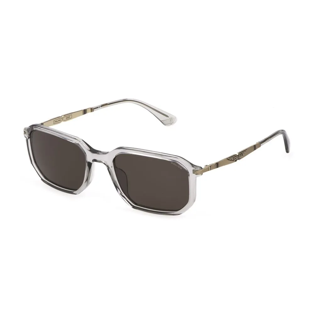 Police Men's Gray Acetate Sunglasses