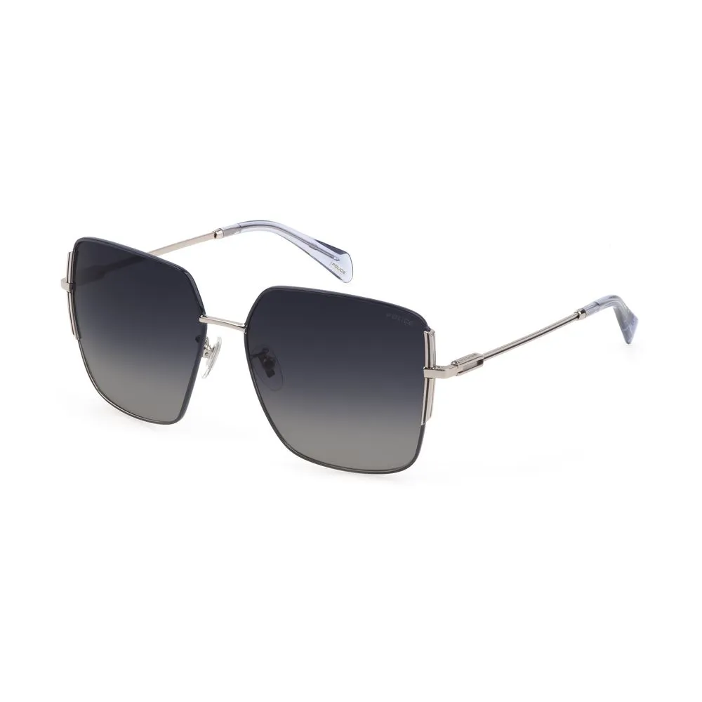 Police Women's Gray Metal Sunglasses