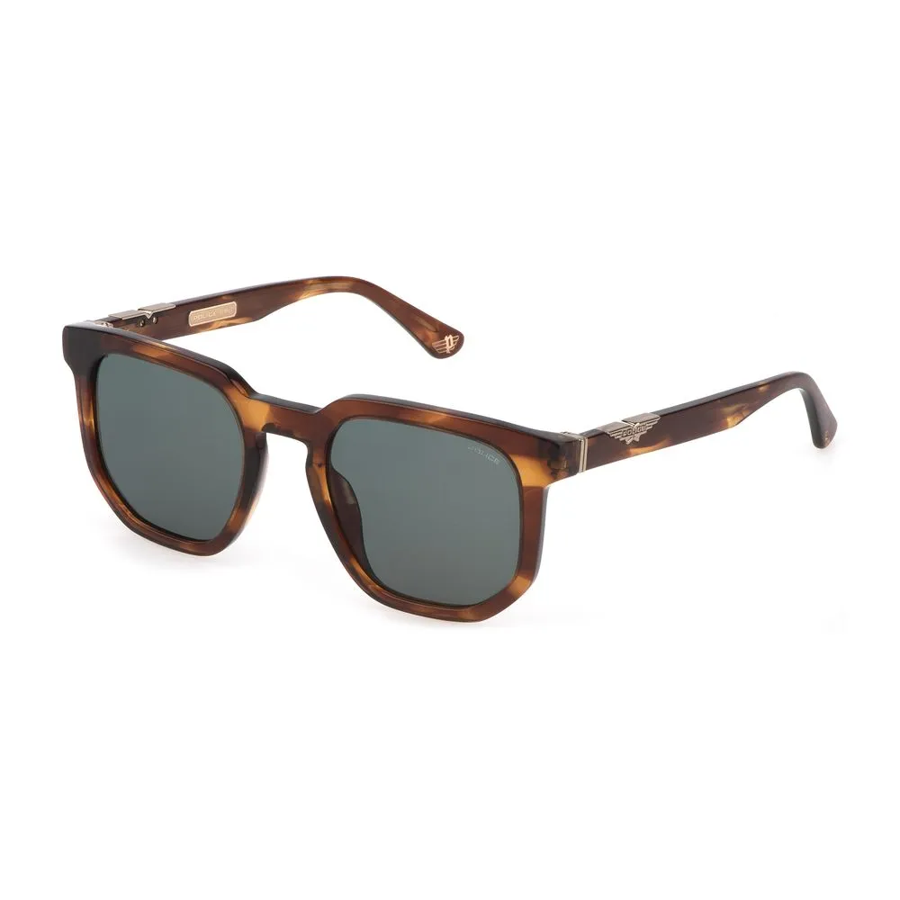 Police Men's Brown Acetate Sunglasses