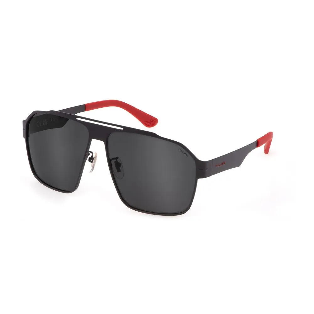 Police Men's Gray Metal Sunglasses
