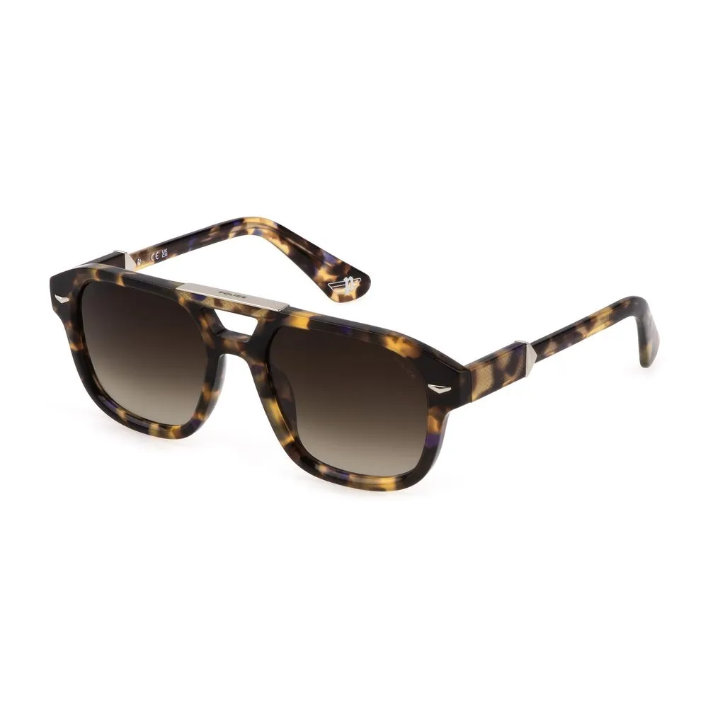 Police Men's Brown Acetate Sunglasses
