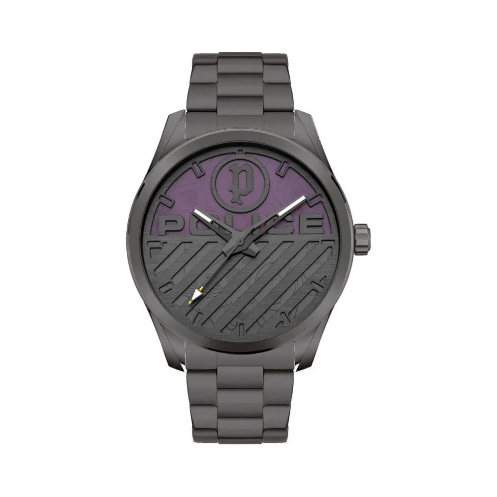 Police Men's Gray Stainless Steel Watch