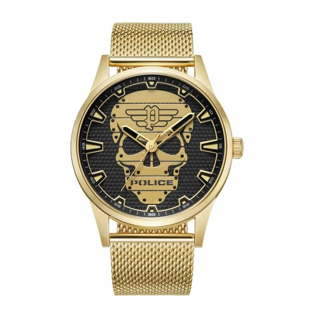 Police Men's Gold Stainless Steel Watch