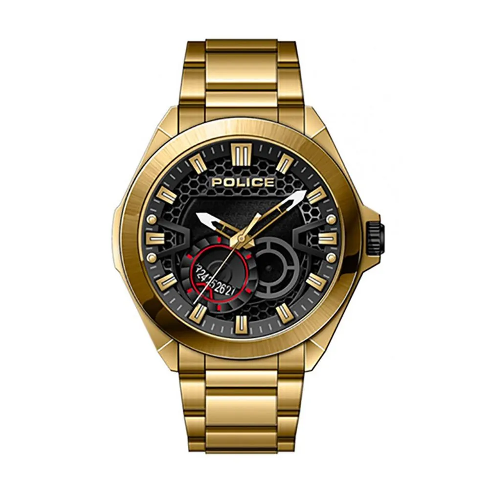Police Men's Gold Stainless Steel Watch
