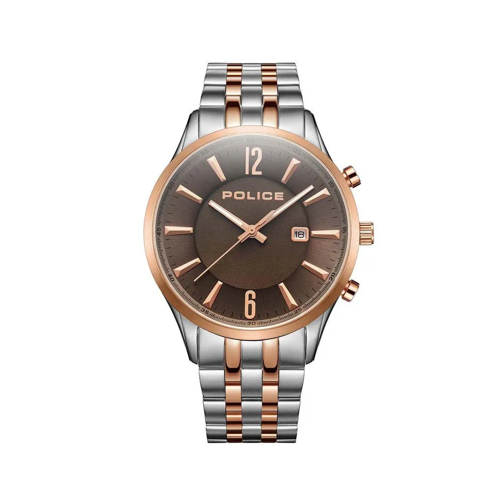 Police Men's Gray Stainless Steel Watch