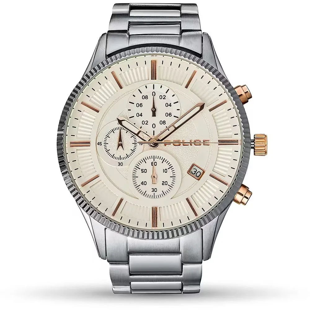Police Men's Gray Stainless Steel Watch