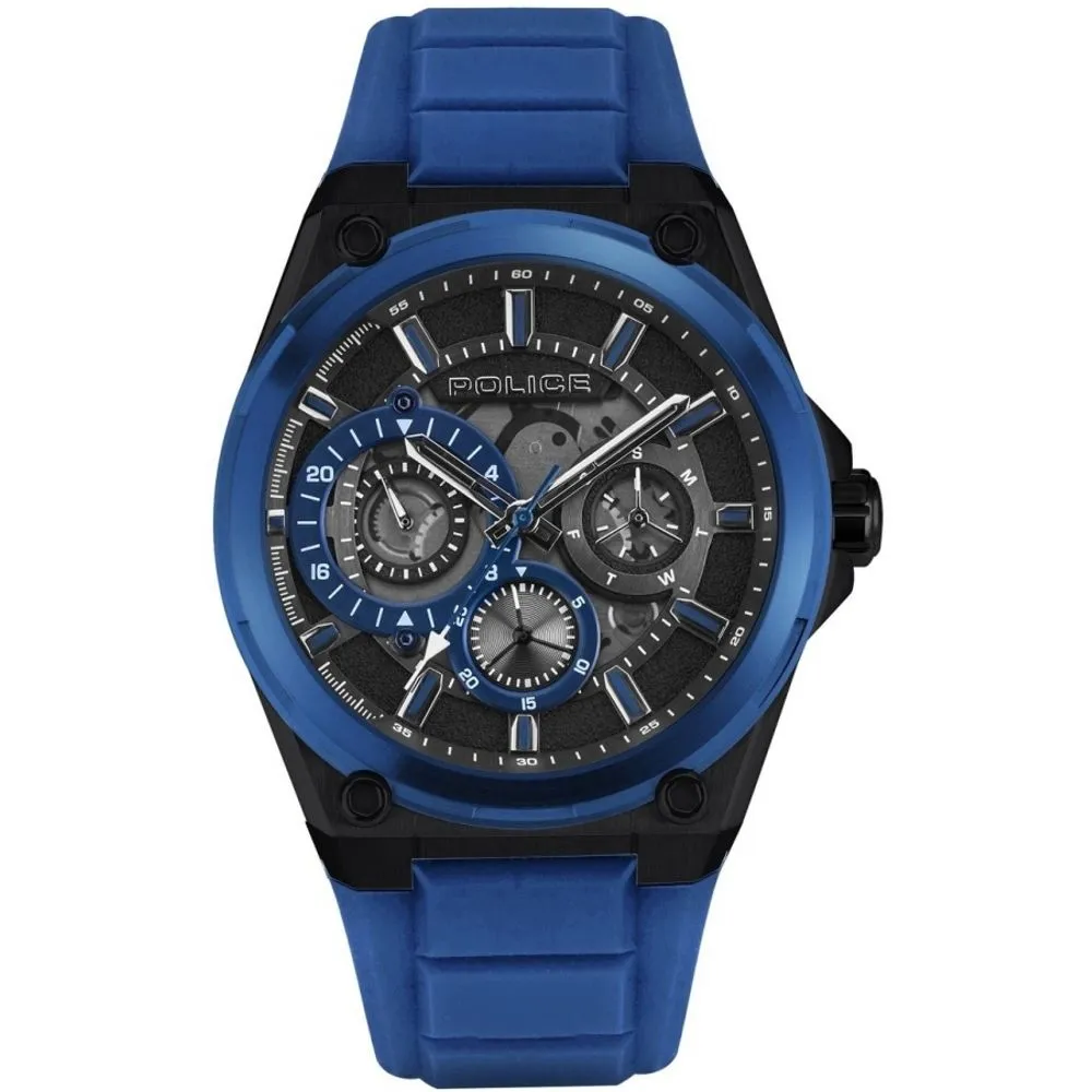 Police Men's Blue Silicone Watch