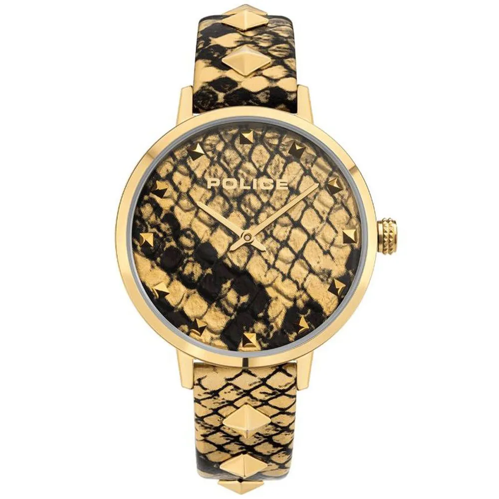 Police Women's Brown Leather Watch