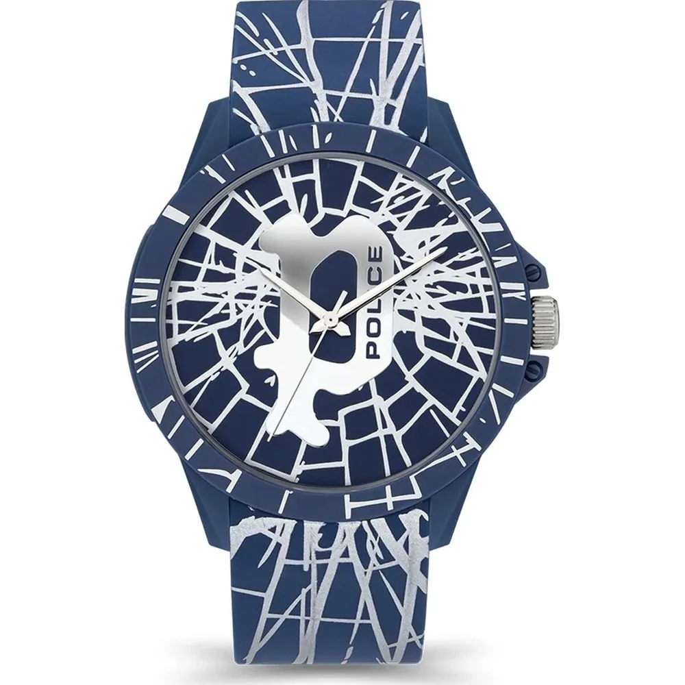 Police Men's Blue Silicone Watch